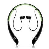 Unique Silicon Neckband Sport Bluetooth Headphone Headset with Aptx Wireless Stereo Bluetooth Earphones with High Fidelity Sound Quality Noise and Echo Cancellation Superior Comfort Wearing Compatible with iPhone 6 6 Plus 5 5s 4 4s  Samsung Galaxy S6 S5 S4 Note 3 4 and Other Smart Phones