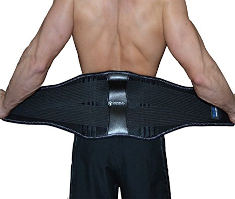 Medi-Back Brace with Integrated Thermal Action - Lumbar Support Belt for Instant Lower Back Pain Relief!