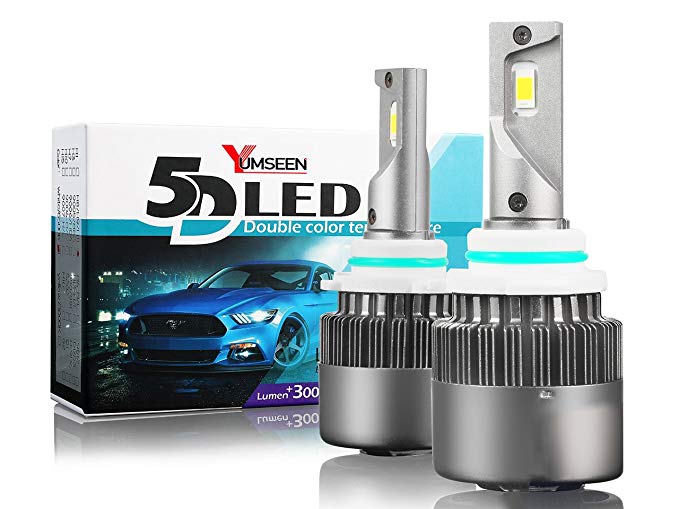 YUMSEEN Upgraded 9006/HB4 7600LM 60W 6500K All-in-One LED Headlight Bulb Kits-Superior CSP Chips/Internal Driver-Hi/Lo Beam-2Yrs Warranty(9006/HB4)