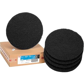 3M Black Stripper Pad 7200, 20 in, 5/Case