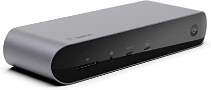 Belkin Thunderbolt 4 Dock Pro, Single 8K @ 60hz, Dual 4K Display Compatible, 2 x Thunderbolt 4 Port, 2 x HDMI Port, 90W Power Delivery PD, Audio In/Out, Compatible with MacBook Pro, XPS, and More