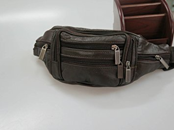 J.Market Genuine Leather Fanny Pack Sport Pouch Waist Bag for Hiking Climbing and Outdoor Activities