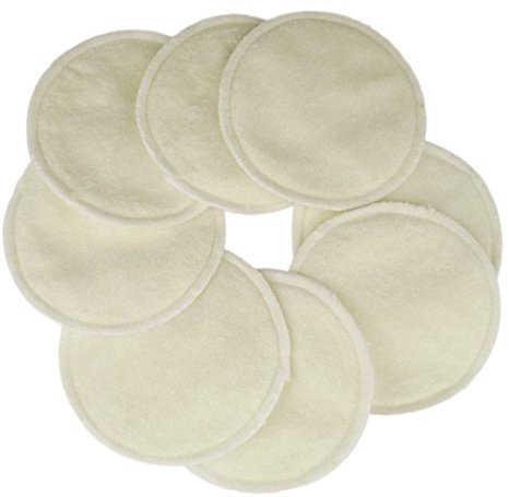 Naturally Nature Super Soft Washable Nursing Pads 3 Layers (4 Pairs-8 Pads) (Bamboo Viscose)