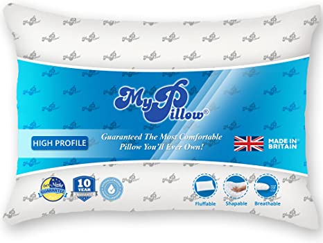 MyPillow High Profile Memory Foam Pillow For Neck And Shoulder Pain | Hotel Quality Pillows For Side Sleepers To Get The Best Night's Sleep | Luxury Hypoallergenic Bed Pillow Made In Britain