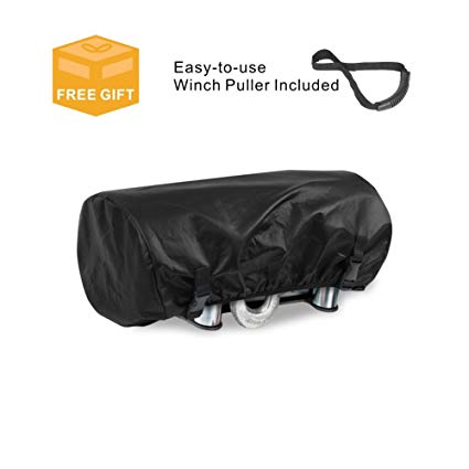 Explore Land 100% Waterproof Universal Winch Cover, Dust Resistant Winches Cover 15.5 x 8.5 x 7 inch, Fits Electric Winches up to 4,500 lbs