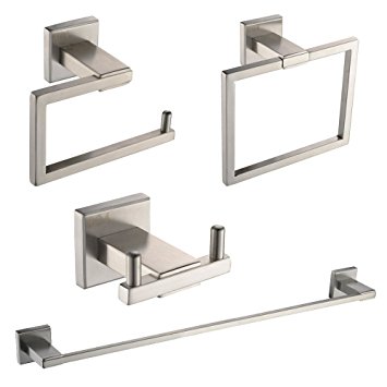 KES LA242-42 Bathroom 4 Piece Set Hardware Accessories SUS304 Stainless Steel Wall Mount, Brushed