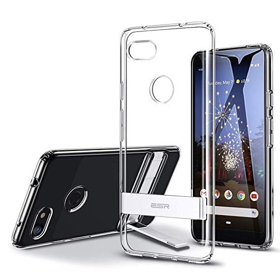 ESR Metal Kickstand Series Compatible with Google Pixel 3a Case, Vertical and Horizontal Stand, Reinforced Drop Protection, Flexible TPU Case with Soft Back for The Pixel 3a (2019 Release), Clear