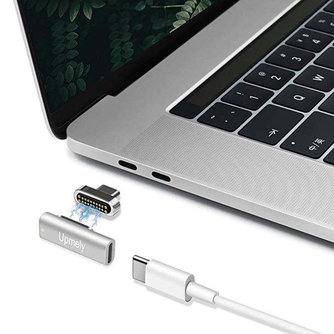 Magnetic USB C Adapter,Type C Connector, USB 3.1 10 Gb/s PD,100W Quick Charge - 4 K @ 60 Hz High Resolution - Supports High Speed, Compatible with MacBook Pro/Pixelbook/Matebook/Dell XPS (Type)