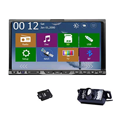 Camera New Win 8 UI Design 7 inch 2 Din Car DVD Player Car Stereo Radio Audio GPS Navigation GPS Map Car Logo Chosen