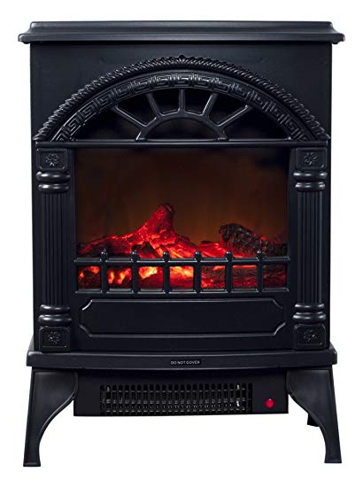 Electric Fireplace-Indoor Freestanding Space Heater with Faux Log and Flame Effect-Warm Classic Style for Bedroom, Living Room and More by Northwest