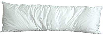 White Goose Down and Feather Body Pillow – Pillows Size 20 Inches x 54 Inches