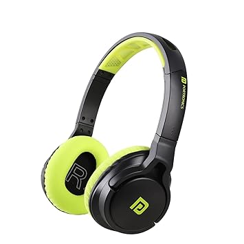 Portronics Muffs M1 Wireless Bluetooth Over Ear Headphone, Powerful Bass, Handsfree Calling, 3.5mm Aux in, Long Playtime(Green)