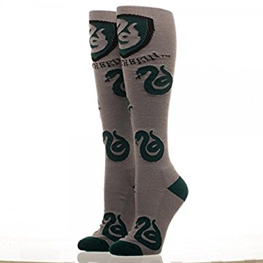 Harry Potter Slytherin Logo Grey Knee High Socks