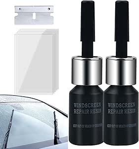 Windshield Repair - Automotive Glass Repair Kit, Window Rock Chip Repair Kit | Glass Repair Fluid with Pressure Syringes, Glass Repair Fluid for Fixing Chips and Shaped