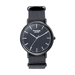 Sonata Poze Quartz Analog Black Dial Nylon Strap Watch for Men-SP70038NP01W