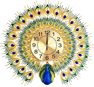 MagicPro Peacock Wall Clock Big Size