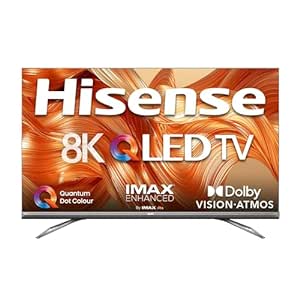 Hisense 189 cm (75 inches) 8K Ultra HD Smart Certified Android QLED TV 75U80G (Metal Gray)