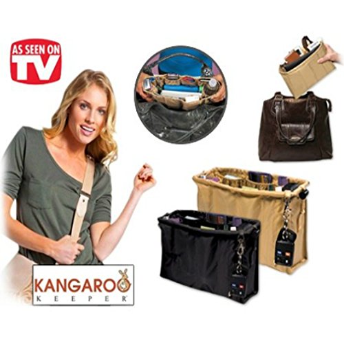 Kangaroo Keeper Brite Pocketbook and Purse Inner Bag Organizer Sets by OraCorp - (Tan)