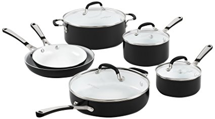 Simply Calphalon Ceramic Nonstick, Set, 10-Piece, Black