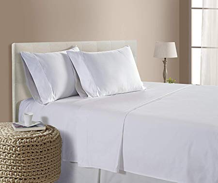 Queen Size Sheets Luxury Soft 100% Egyptian Cotton Sheet Set for Queen Size (60x80) Mattress White Color 550 Thread Count Deep Pocket Fits 14-16 inches (Pattern : Solid)