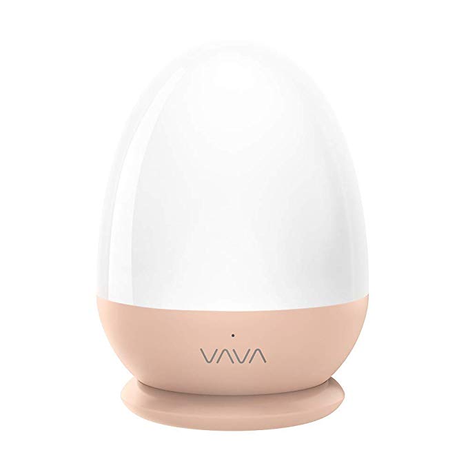 Night Light for Kids, VAVA Baby Touch Control Light, Bedside Dimmer Lamp for Breastfeeding, ABS PP, Touch Control, Timer Setting (Pink)