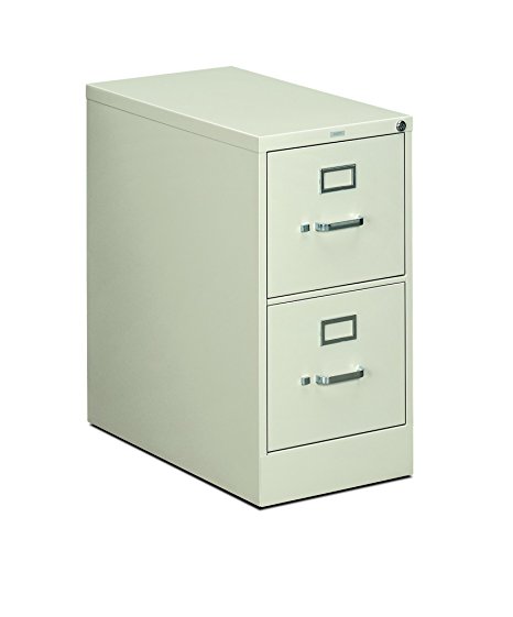 HON 2-Drawer Office Filing Cabinet - 310 Series Full-Suspension Letter File Cabinet, 26.5"D, Light Gray (H312)