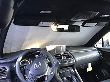 HeatShield, The Original Windshield Sun Shade, Custom-Fit for Lexus NX300h SUV w/Sensor 2015, 2016, 2017, 2018, 2019, 2020, 2021, Silver Series