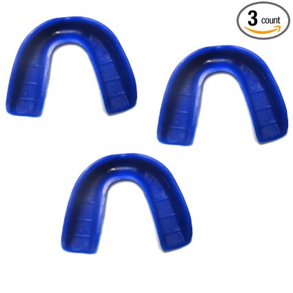 3 Pack! SafeTGard Youth Form Fit Mouthguard without Strap - Available in 8 Colors!