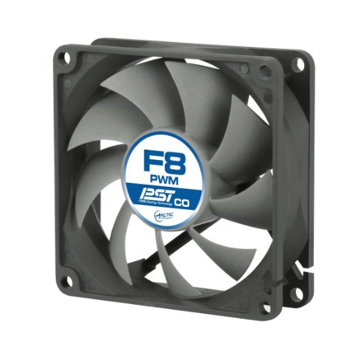 ARCTIC F8 PWM PST CO - 80mm Dual Ball Bearing Low Noise PWM Standard Case Fan with PST Feature - Ideal for Systems running 24/7