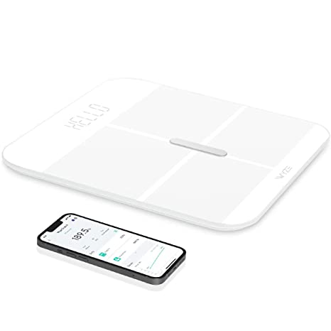 WYZE Smart Scale X for Body Weight, Digital Bathroom Scale for BMI, Body Fat, Water and Muscle, Heart Rate Monitor, Body Composition Analyzer for People, Baby, Pet, 400 lb, White