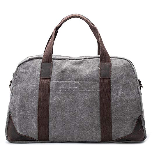 BUG Travel Duffle Bag Canvas Women Men Weekender Leather Unisex Duffle Bag