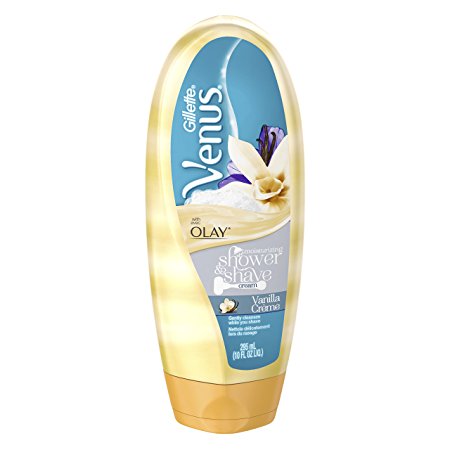 Gillette Venus with Olay Shower & Moisturizing Shave Cream, Vanilla Crème, 10 Ounce