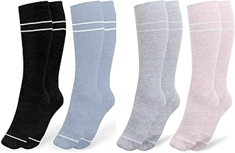 Kindred Bravely Maternity Socks 4-Pack Bundle | Graduated Compression Socks for Circulation Pregnancy Travel (Small)