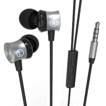 ONSON Earbuds Earphones In Ear Headphones Headset In-Line Microphone with 3.5MM Jack for iPhones, iPods and iPads, Android Devices, Tablet,Mp3 players, CD Players and More,Silver