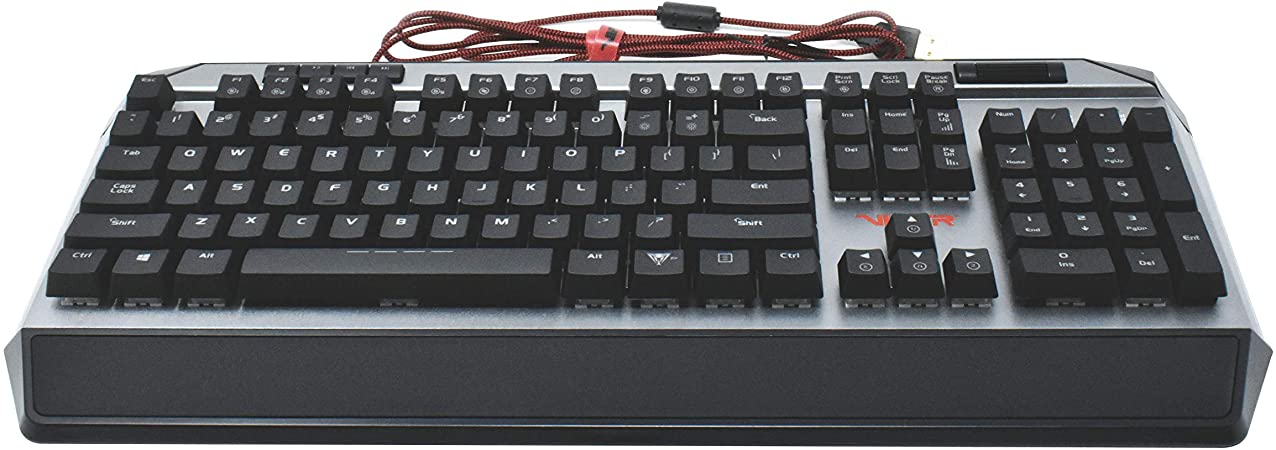 Viper Gaming V765 Mechanical RGB Illuminated Gaming Keyboard w/Media Controls - Kailh Red Box Switches, 104-Standard Keys, Removable Magnetic Palm Rest, Aircraft Grade Aluminum Chassis - UK LAYOUT