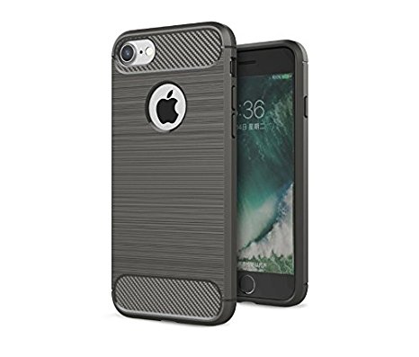iPhone Case, Ultra Slim TPU Shockproof Protective Cover for iPhone 7 - Gray
