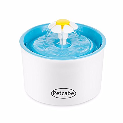 Petcabe 1.6 Liter Flower Style Automatic Pet Water Drinking Fountain for Cat Dog Pet Bowl Drink Dish Filter