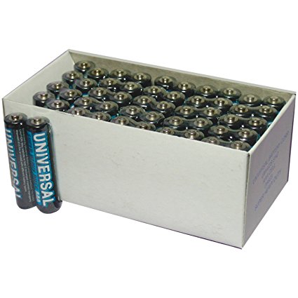 UNIVERSAL BATTERY D5323/D5923 Super Heavy-Duty Battery Value Box AAA 50-pk