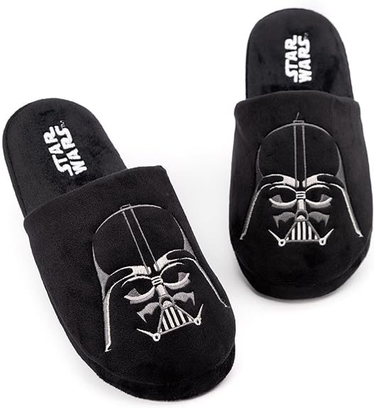 STAR WARS Men's Slippers Darth Vader Dark Side Polyester House Shoes Black