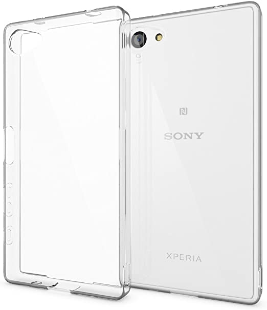 NALIA Case compatible with Sony Xperia Z5 Compact (Mini), Ultra-Thin Crystal Clear Smart-Phone Silicone Back Cover, Protective Skin Soft Shock-Proof Bumper, Flexible Slim Protector Etui - Transparent