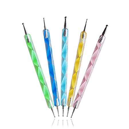 Glow Two Way Dotting Pen Marbleizing Tool Set, Multicolour - 5 Piece