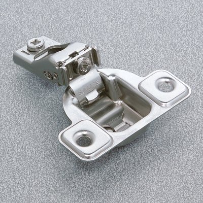 Salice E-Centra Nickel-plated Metal 106-degree 1/2-inch Overlay Screw-on Face Frame Hinge With 2 Cams