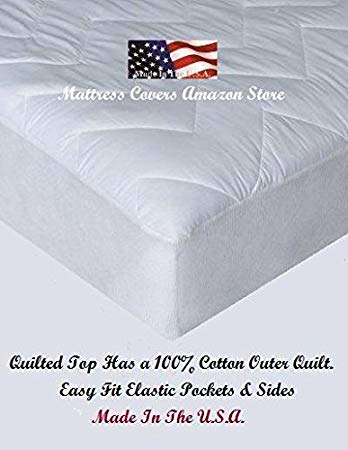 Super Single / Super Twin Quilted Cotton Waterbed Mattress Pad