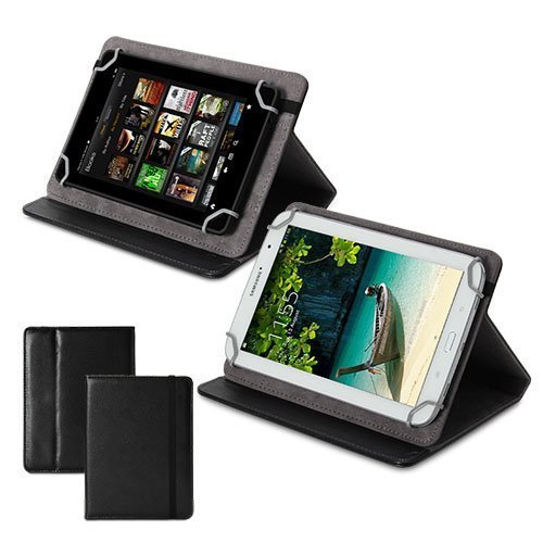 Universal tablet case, GMYLE(R) Black Universal PU Leather Folio Stand Case Cover for 6 / 7 / 8 Inch Tablet , Android Tablet, LG G Pad, Verizon Ellipsis 7 inch, Blackberry Playbook , Dell Venue 7, asus memo pad HD 7, Hisense Sero 7 pro lite, Lenovo IdeaTab Miix2