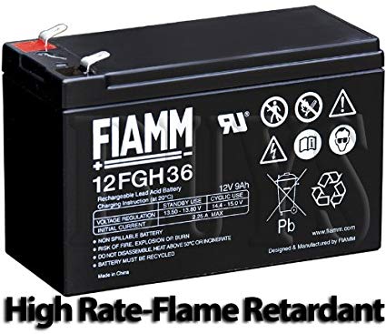 12FGH36 High Rate Flame Retardant SLA AGM 12v 9ah Battery replaces HR1234W F2 FR, PWHR1234W2FR, RBC2, NPX-35, NPX35-FR, NPX-L35 FR, NP7-12T FR, NP7-12FR, HR8-12 FR, BP8-12 FR, BP7.5-12 FR, PE12V7.2 F2, LC-R127R2P1, LC-P127R2P1, LC-R12V7.2P1, LC-R127P1, LC-R127R2PG1, UP-RW1236P1