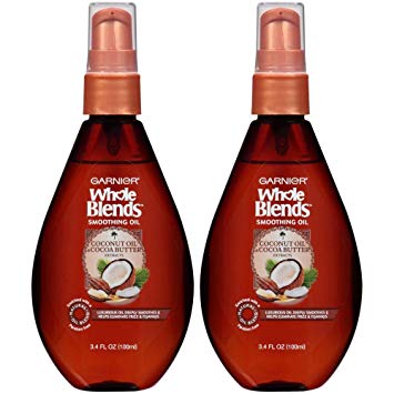 Garnier Hair Care Whole Blends Smoothing Oil with Coconut Oil & Cocoa Butter Extracts, 3.4 Fl Oz (3 Count)