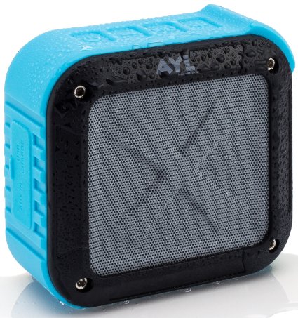 Portable Outdoor Shower Bluetooth 40 Speaker by AYL Soundfit Waterproof Wireless with 10 Hour Rechargeable Battery Life Powerful 5W Audio Driver Pairs with All Bluetooth Devices Ocean Blue