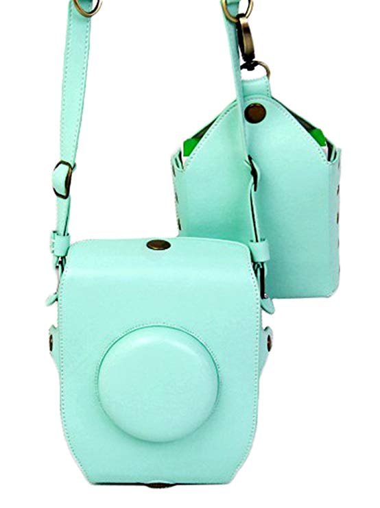 2-in-1 Mini Photo Accessories Camera PU Leather Carrying Case for Fujifilm Fuji instax SQ-10