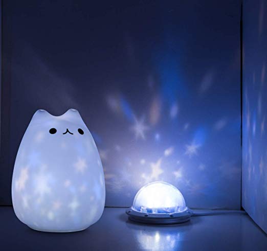 Cat Gifts for Cat Lovers, Star Projector Night Light for Kids, TekHome Baby Nursery Night Light, LED Dimmable Cat Lamp for Women, Crazy Cat Lady Gifts, Cat Toys for 3 to 12 Years Old Girls.