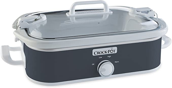 Crock-Pot 3.5-Quart Casserole Crock Manual Slow Cooker, Charcoal, SCCPCCM350-CH